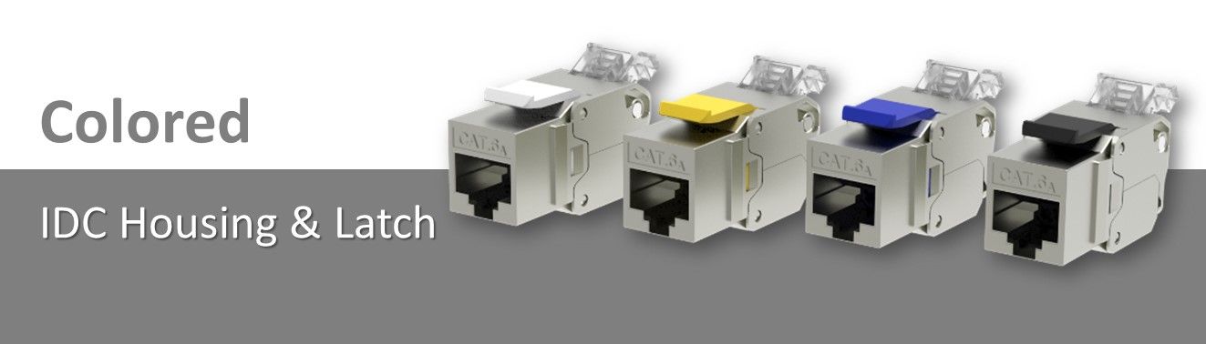 Anpassad färgglad klämma Keystone Jack Cat6A